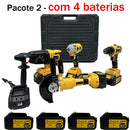 (OFERTA RELÂMPAGO) Conjunto 4 em 1: Furadeira ForceTitan 48V™ + CAIXA DE FERRAMENTAS + BRINDES