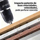 (OFERTA RELÂMPAGO) Conjunto 4 em 1: Furadeira ForceTitan 48V™ + CAIXA DE FERRAMENTAS + BRINDES
