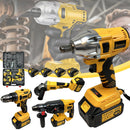 (OFERTA RELÂMPAGO) Conjunto 4 em 1: Furadeira ForceTitan 48V™ + CAIXA DE FERRAMENTAS + BRINDES