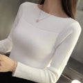 Blusa Feminina de Manga Longa Canelada Ferrazi