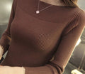 Blusa Feminina de Manga Longa Canelada Ferrazi