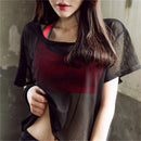 Camisa Feminina Esportiva Transparente de Malha Ferrazi