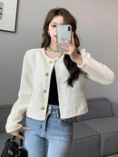 Cardigã Feminino Curto Texturizado com Botão Ferrazi
