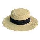 Chapéu Feminino para Praia de Palha Dobrável com Faixa Ferrazi