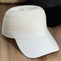 Chapéu Boné Feminino de Palha Aba Curva para Praia Ferrazi