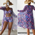 Conjunto Biquíni 3 Peças com Saída de Praia Kimono Ferrazi