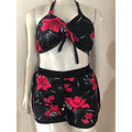Conjunto Biquíni Feminino 3 Peças Estampado com Shorts Ferrazi