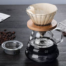 Conjunto Bule de Café de Vidro com Coador de Aço Inoxidável Ferrazi