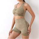Conjunto Esportivo Feminino Top e Short sem Costura Ferrazi