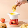 Conjunto Panela de Fondue de Chocolate e Queijo em Cerâmica