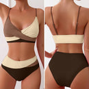 Conjunto de Biquíni Feminino Cintura Alta com Design Cruzado Ferrazi