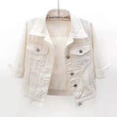 Jaqueta Jeans Feminina Curta Casual Ferrazi