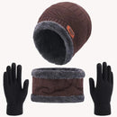 Kit Inverno Completo Unissex Touca de Frio com Gola Forrada e Luva Ferrazi
