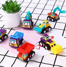 Kit com 6 Mini Carrinhos de Brinquedo Retráteis com Bolsa Portátil Ferrazi