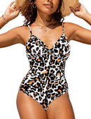 Maiô Feminino de Praia Estampado com Decote em V Ferrazi