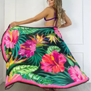 Saída de Praia Feminina Saia Envelope Estampada Ferrazi
