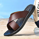 Sandália Masculina Ergonômica de Couro Antiderrapante Ferrazi