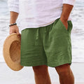 Short Masculino Cargo de Algodão e Linho Ferrazi