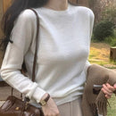 Suéter Feminino Básico de Lã com Gola Redonda Ferrazi