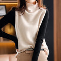 Suéter Feminino Colete Gola Alta de Lã Ferrazi