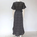 Vestido Feminino Longo de Verão Estampado com Babados Ferrazi