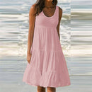 Vestido Feminino Midi Básico Plissado Ferrazi