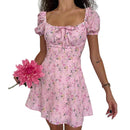 Vestido Feminino Midi Floral Curto Ferrazi