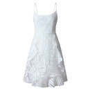 Vestido Feminino de Verão Curto Plissado Ferrazi