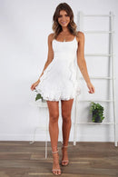 Vestido Feminino de Verão Curto Plissado Ferrazi