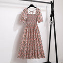Vestido Feminino de Verão Florido Plissado Ferrazi