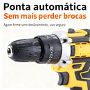 (OFERTA RELÂMPAGO) Conjunto 4 em 1: Furadeira ForceTitan 48V™ + CAIXA DE FERRAMENTAS + BRINDES