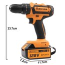 Conjunto de ferramentas 4 em 1: Adequado para baterias de iões de lítio: Berbequim de impacto + Chave de impacto + Berbequim elétrico + Rebarbadora angular. Motor potente | Durável, robusto e fiável. Ideal para remodelações, trabalhos em oficinas e repara