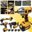(OFERTA RELÂMPAGO) Conjunto 4 em 1: Furadeira ForceTitan 48V™ + CAIXA DE FERRAMENTAS + BRINDES