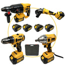 (OFERTA RELÂMPAGO) Conjunto 4 em 1: Furadeira ForceTitan 48V™ + CAIXA DE FERRAMENTAS + BRINDES